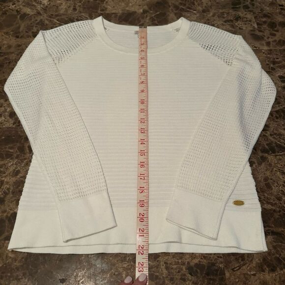 Vintage GUESS 1981 Knitted Sweater Size Small Gold Logo Long Sleeve - Picture 4 of 12